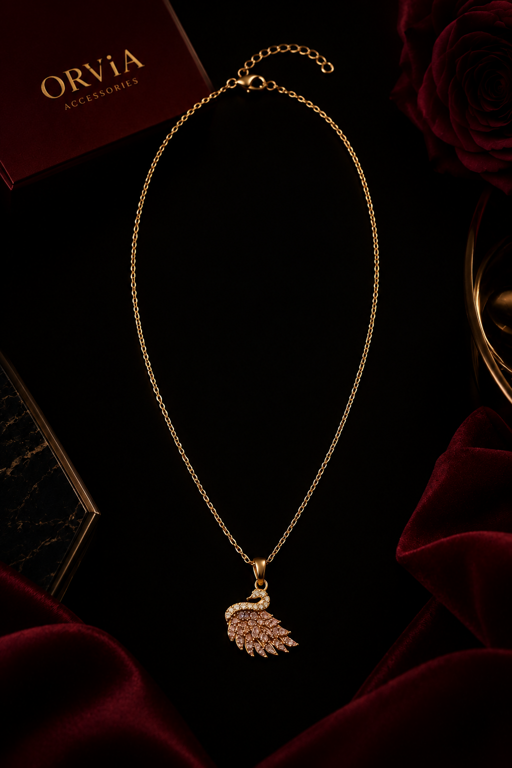 Angel Wing Pendant Necklace