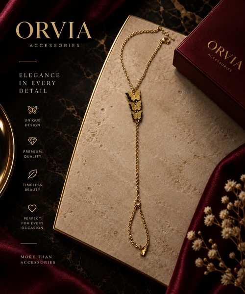 ORVIA Butterfly Grace Hand Chain